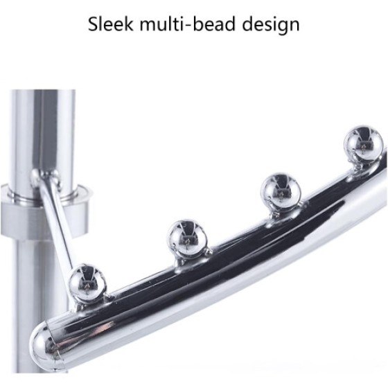 モダンなスパイラルデザインの自立型衣類ラック、寝室やリビングに最適なフロアスタンド式クローズオーガナイザー